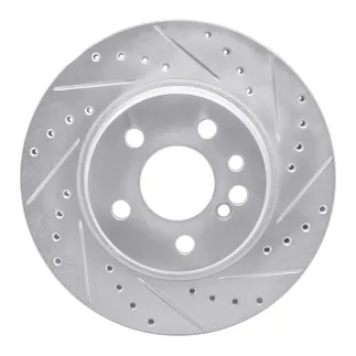 R1 Concepts EDZ-63024R Brake Rotor Drilled and Slotted Silver
